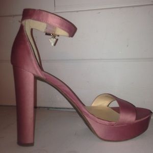 Pink Satin GUESS Heels